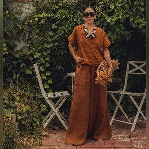 Banana Republic Laurel Linen-Cotton Top, M